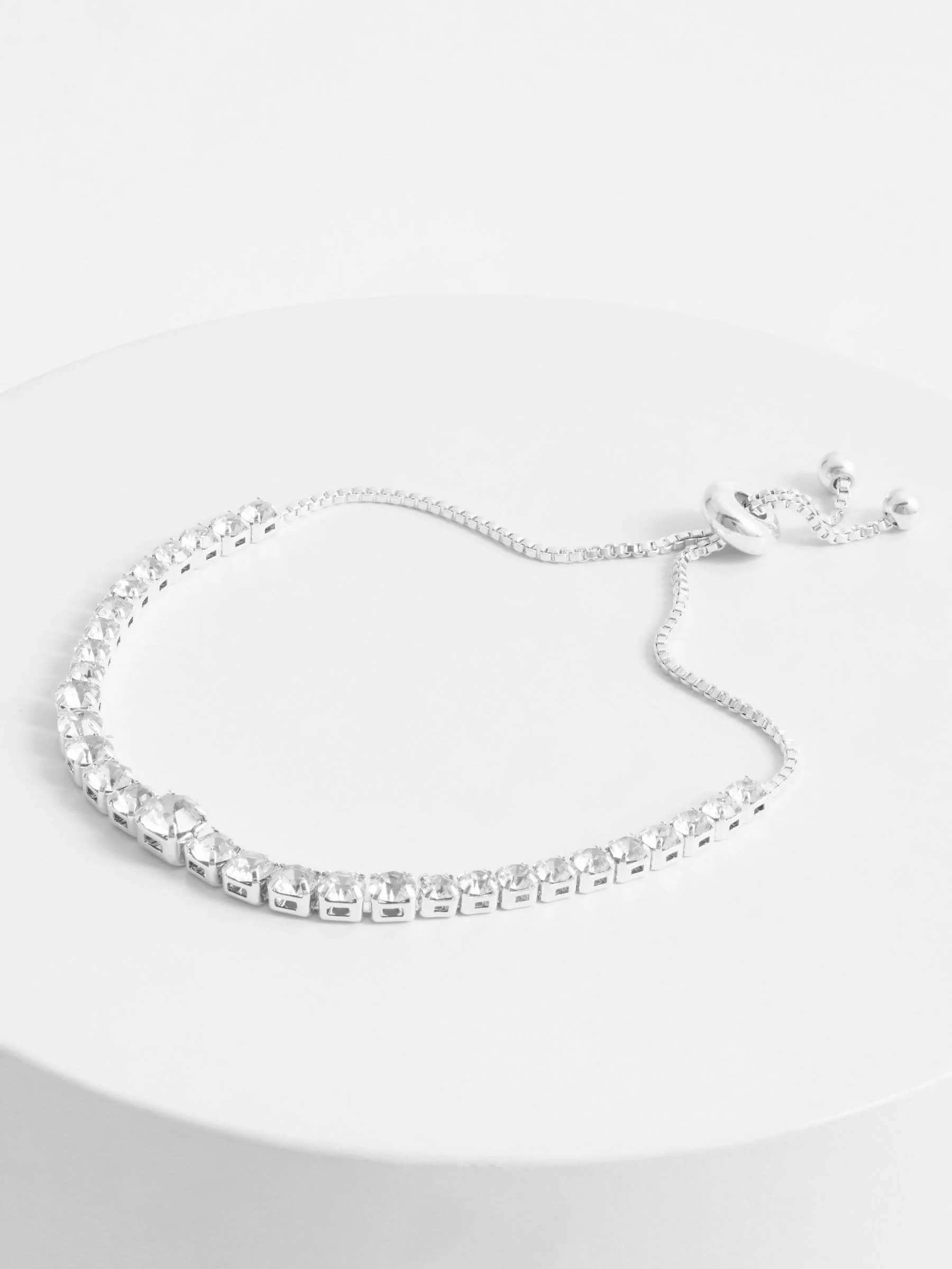 Zilverkleurig - Glinsterende armband met maatverloop