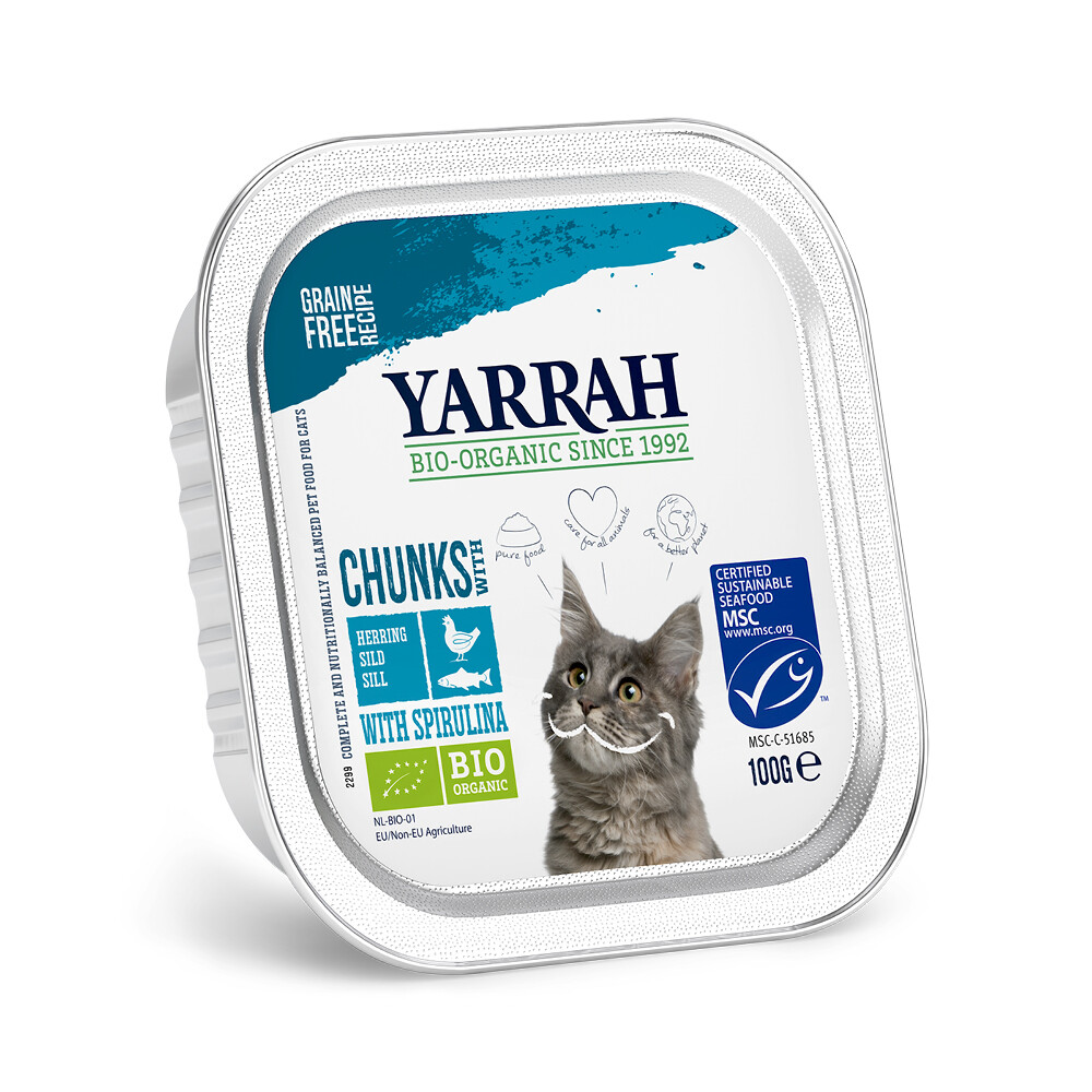 Yarrah Bio Kattenvoer Chunks Vis100 gr