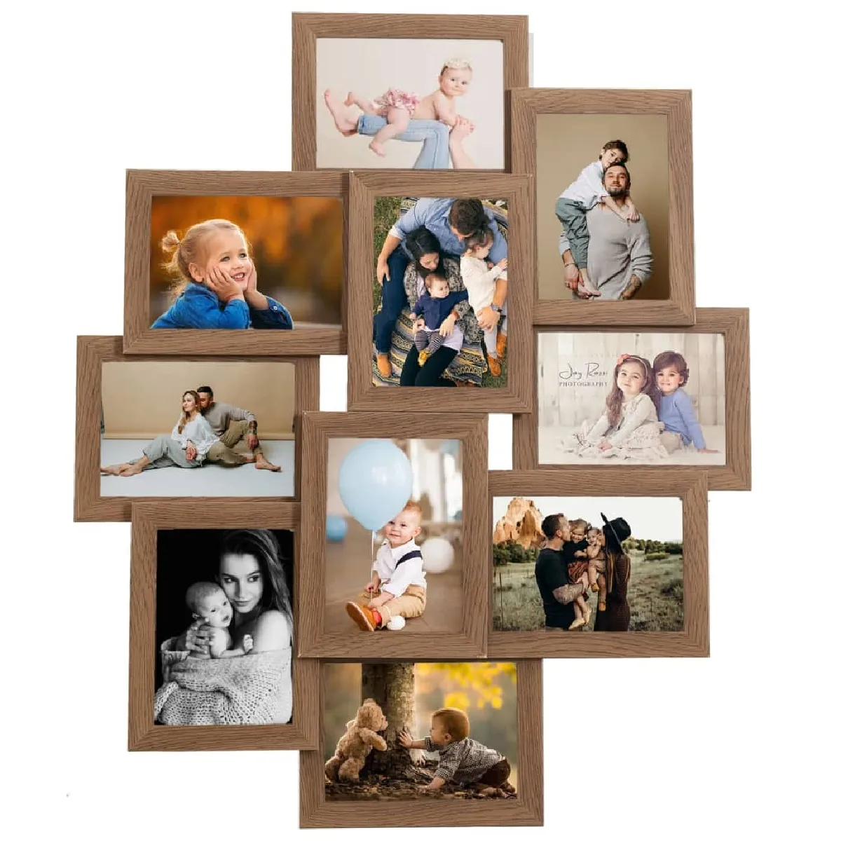 vidaXL Collage Photo Marron Clai
