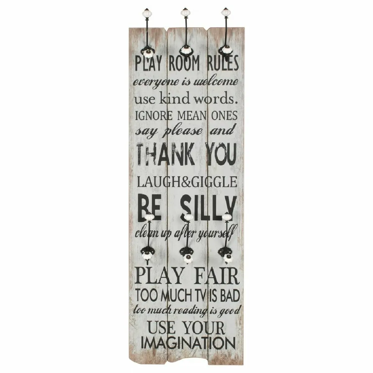 Decoshop26 Porte-manteau mural THANK YOU