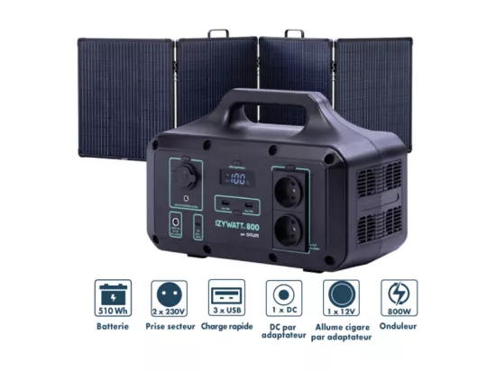 Pack générateur solaire Izywatt 1200 + panneau solaire 160W - Orium