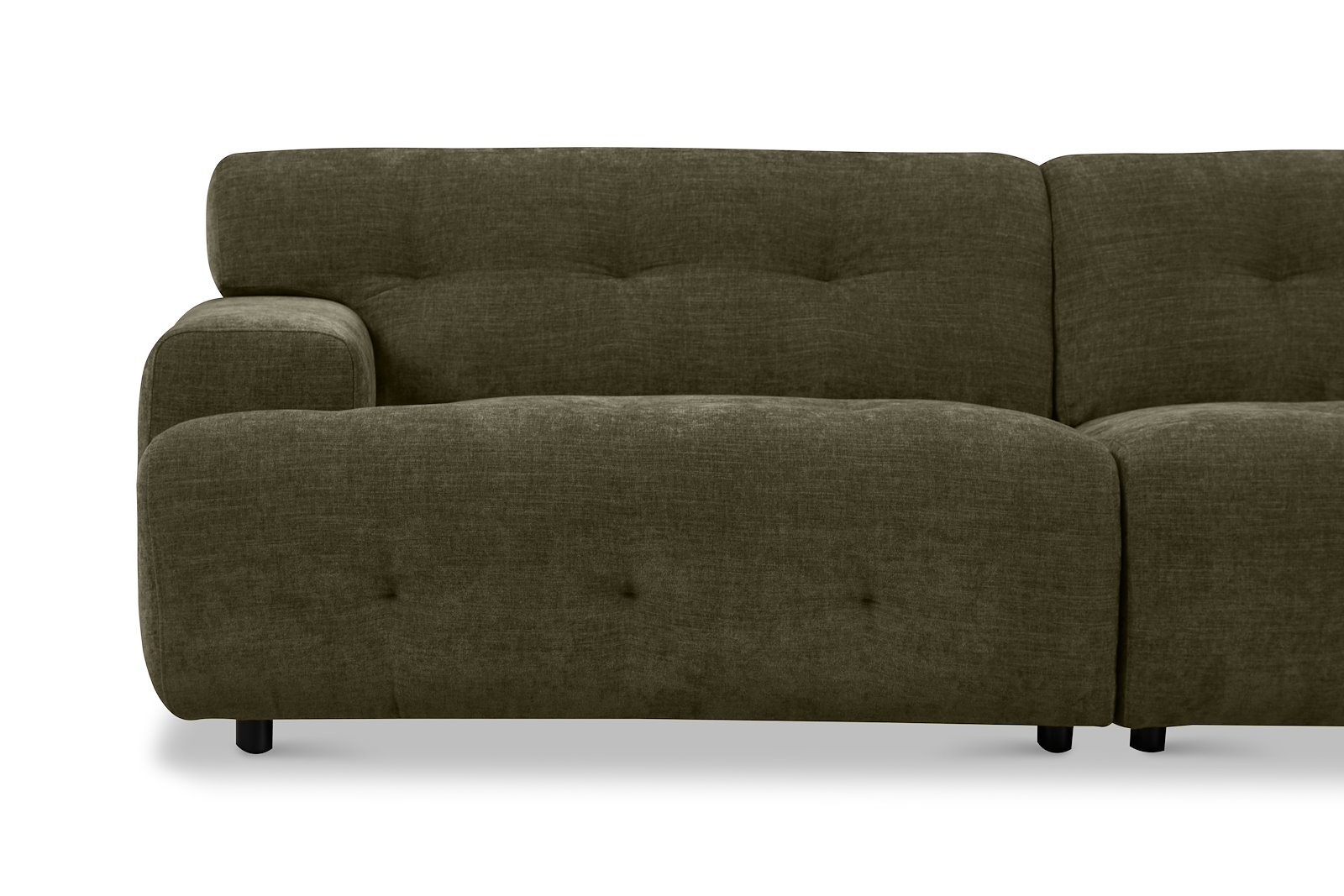 Bob 3-seter Tekstil City 34 Dark Moss Green med sorte ben.