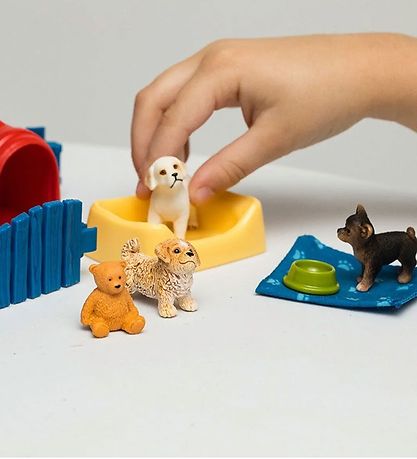 Schleich Farm World - Løbegård Til Hvalpe - 13 Teile - 42480