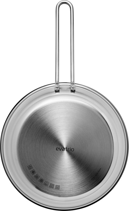 Eva Trio Stainless Steel Stegepande 28 cm keramisk Slip-Let® belægnin Polished steel
