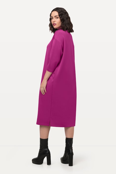 Sweatkleid, Stehkragen, 3/4-Arm, Taschen, Modalmix