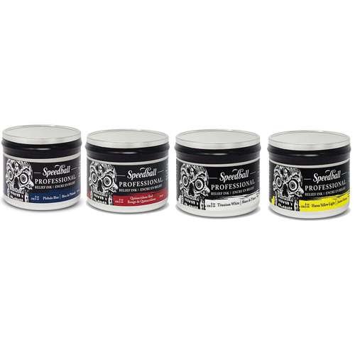 Speedball® Professional™ Linoldruckfarben-Set - 4 x 237 ml