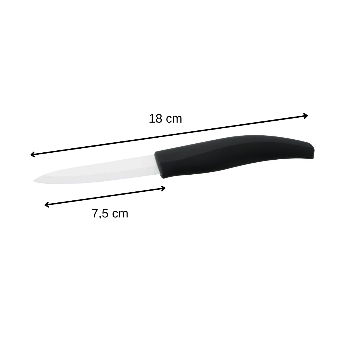 Couteau de cuisine avec lame en céramique de 7,5 cm Céramique