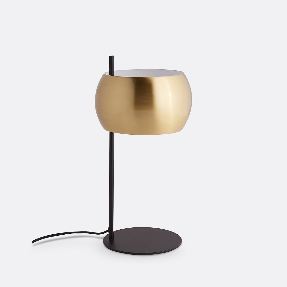 LA REDOUTE INTERIEURS<br>Candeeiro de mesa preto em ferro e latão, Elori