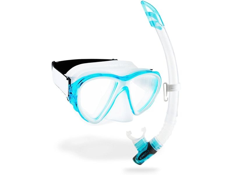 CRESSI Fiji   Gamma Schnorchel-Kombiset Klar/Aquamarin Schnorchel-Set