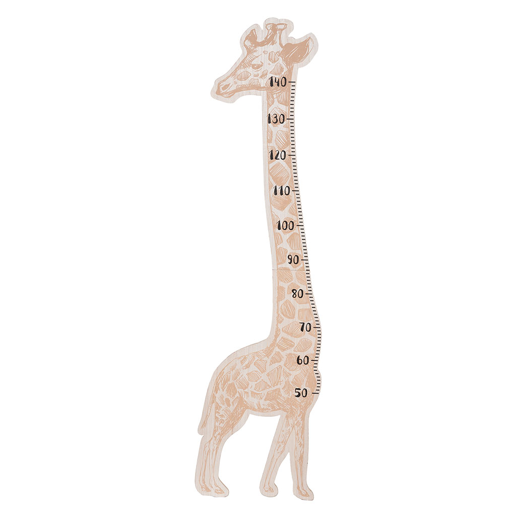 Toise murale bois girafe H 140cm