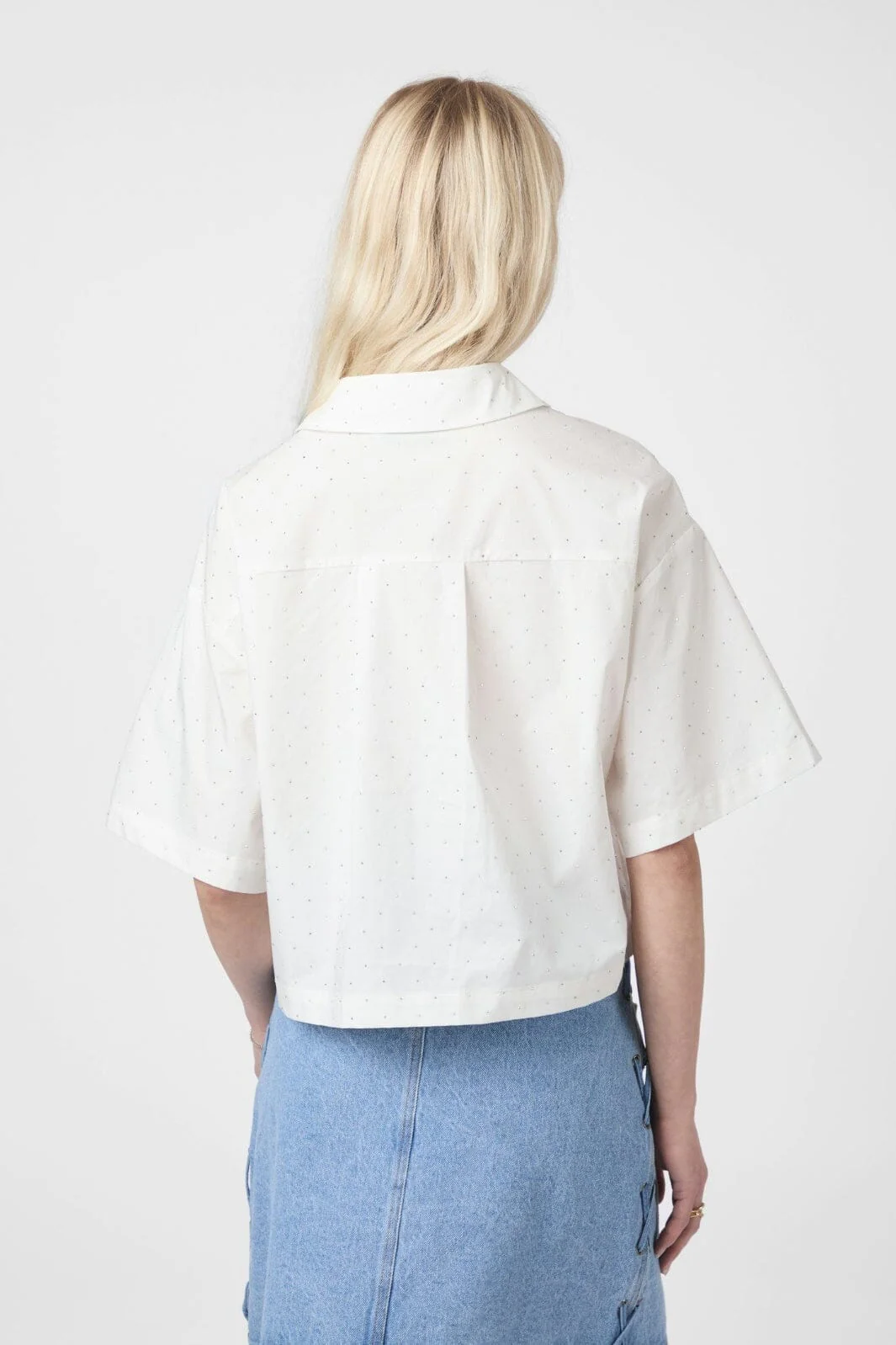 Neo Noir Jasie Poplin Stone Shirt 165711