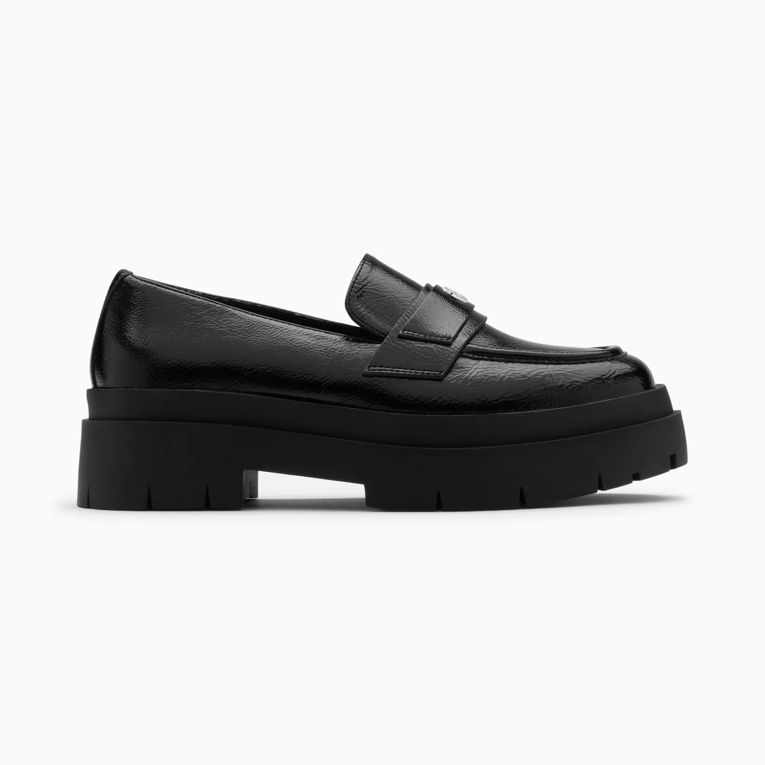 Mocassins, Derbies, Ballerines-Mocassins Rosalie noirs à plateforme crantée