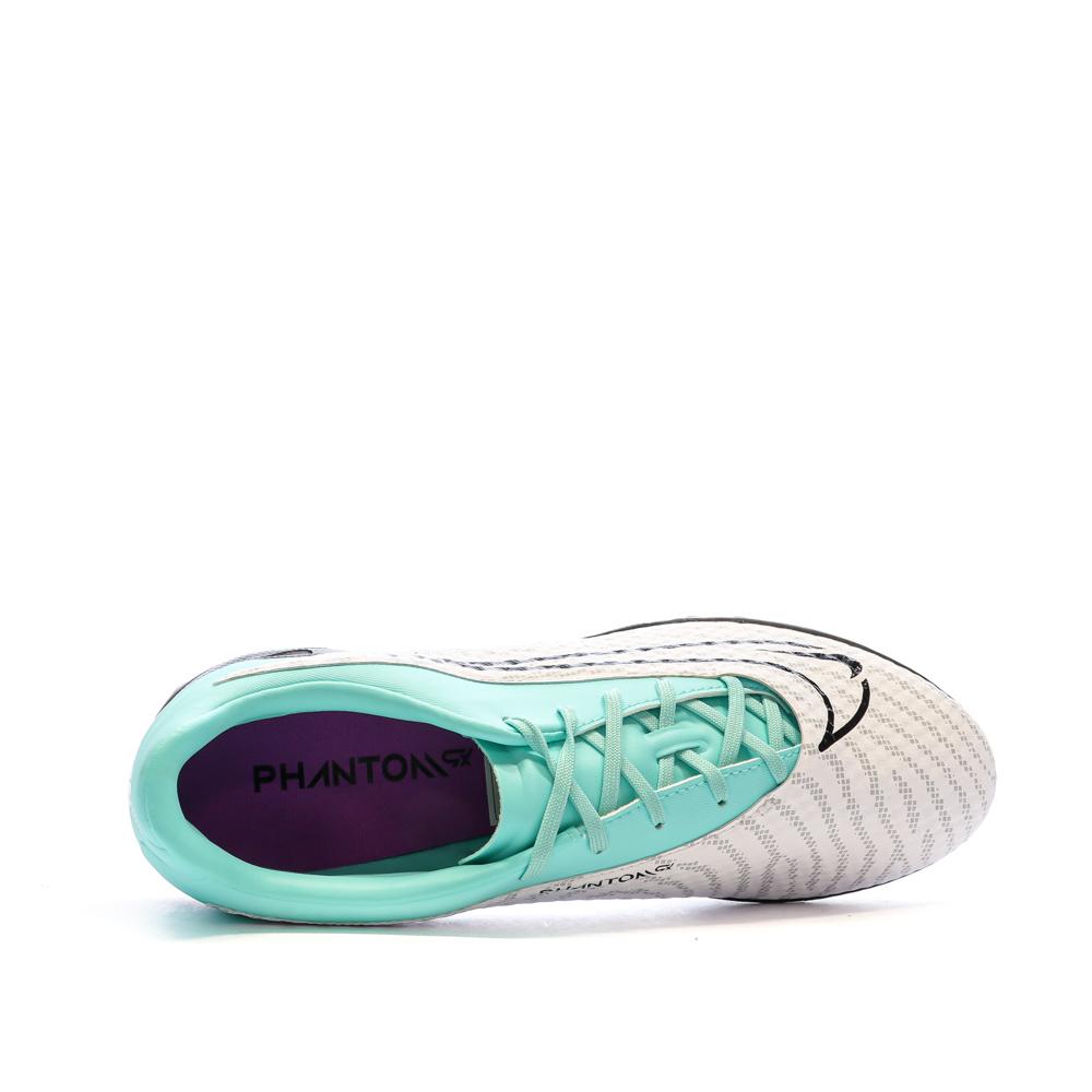 Nike Chaussures de Foot Blanc/Vert Homme Nike Phantom GX Academy TF