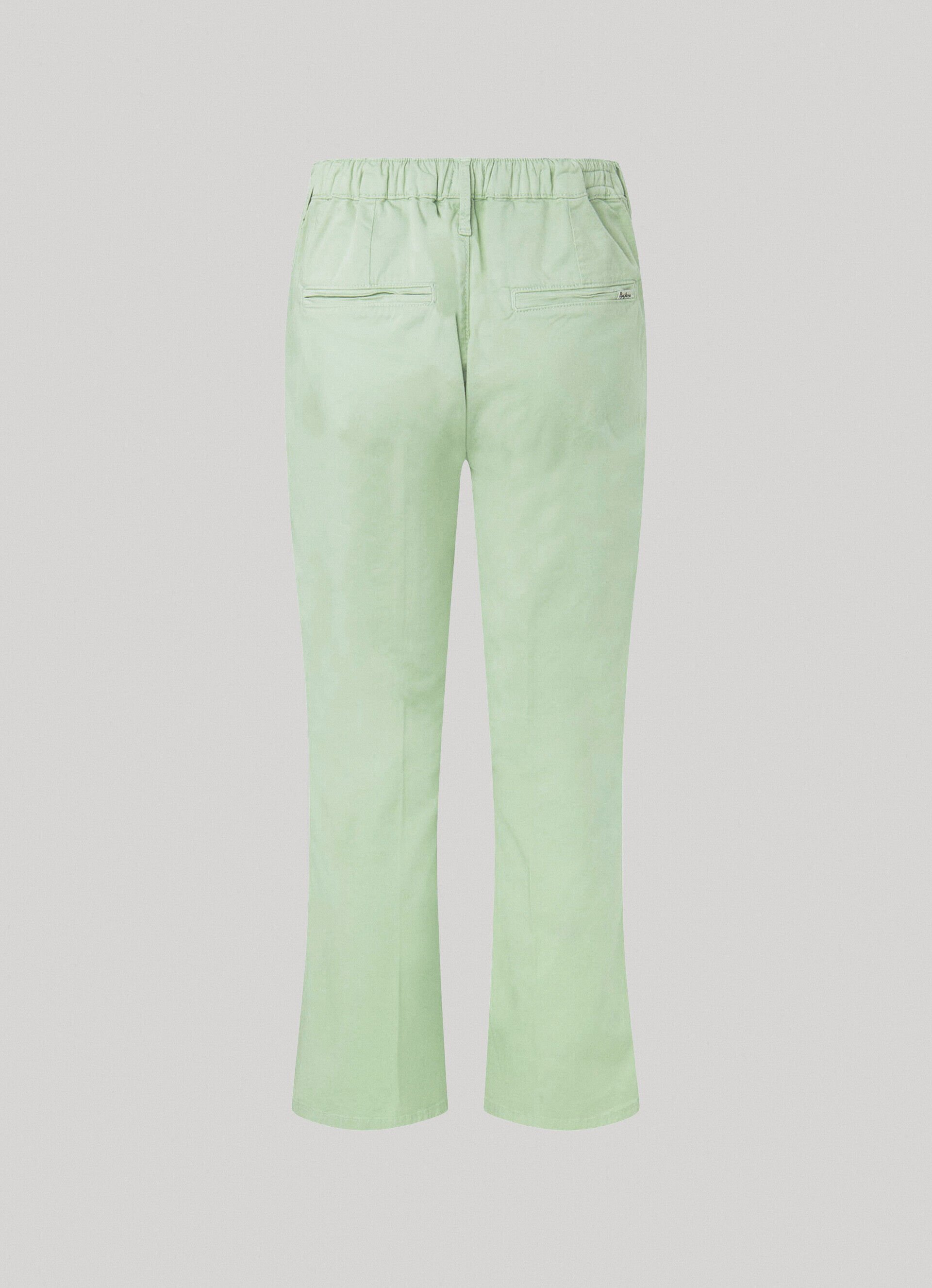 Calça chinesa estilo flare - verde claro