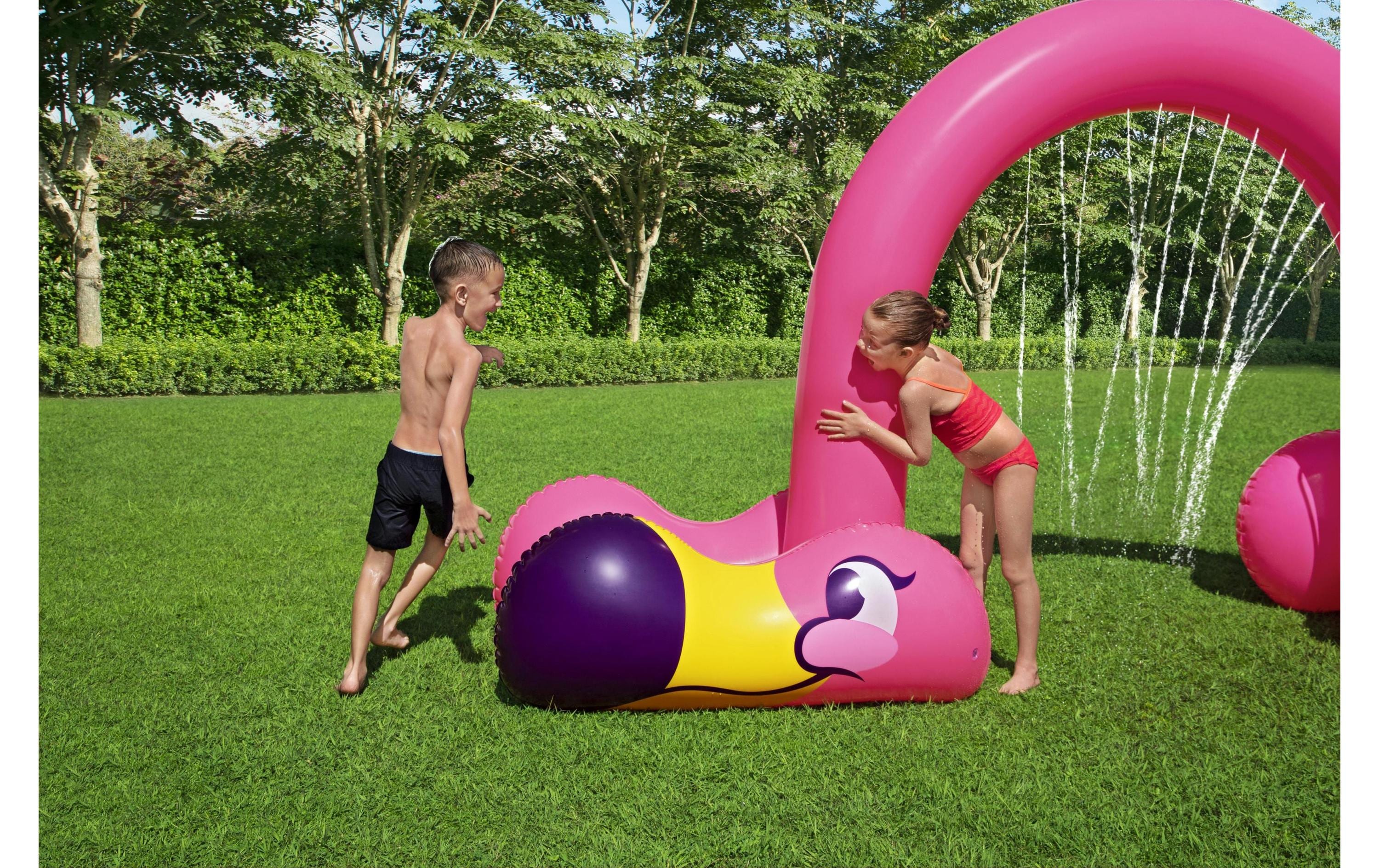 Jumbo Flamingo Sprinkler 340 x 110 x 193 cmWassersprinklerbogen zum Hindurchlaufen