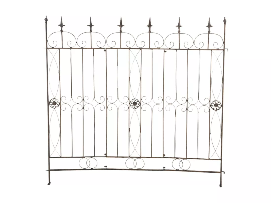 Lot de 4 Clôture de jardin - Métal & Métal - Bronze - Mangold