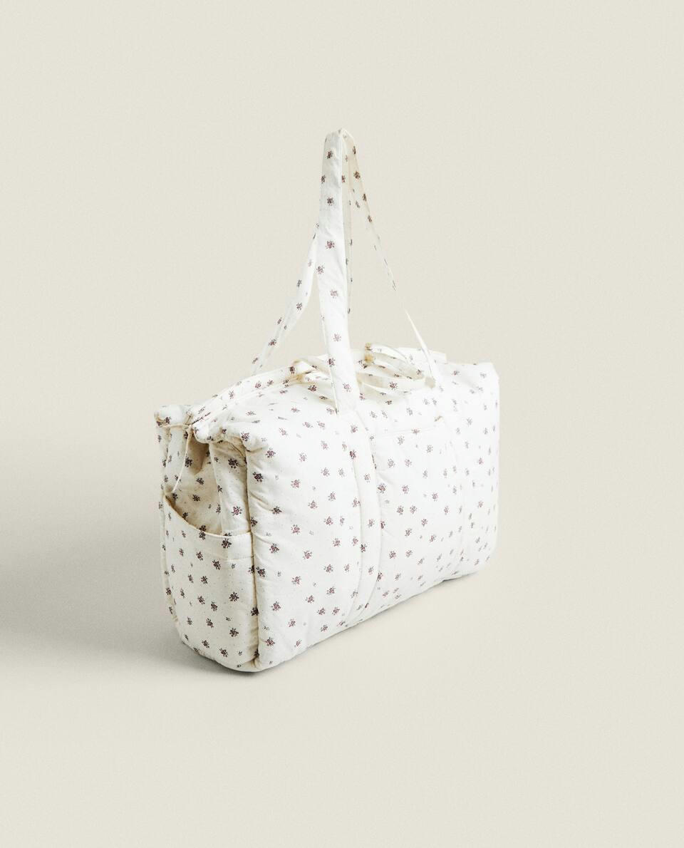 BOLSA DE MATERNIDADE INFANTIL COM ESTAMPA FLORAL