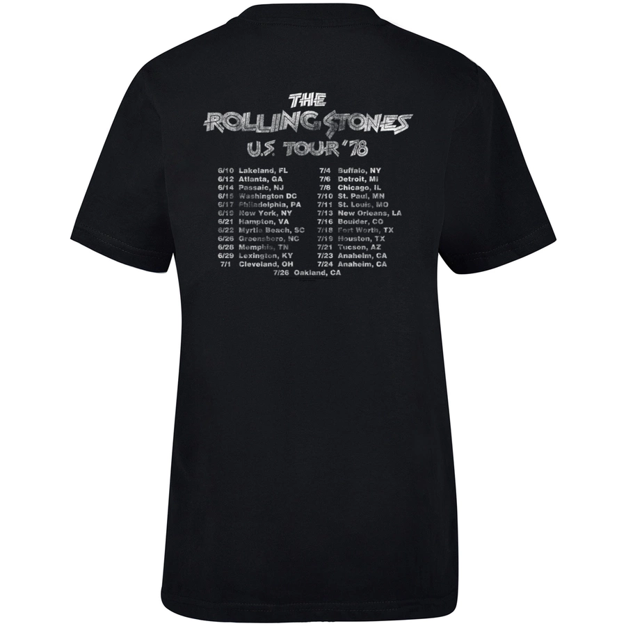 F4NT4STIC T-Shirt The Rolling Stones Rock Band US Tour '78 Front schwarz