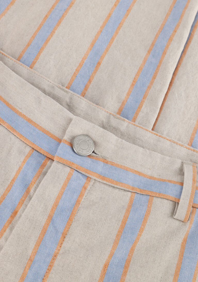 VANILIA beige vanilia pantalon linen striped