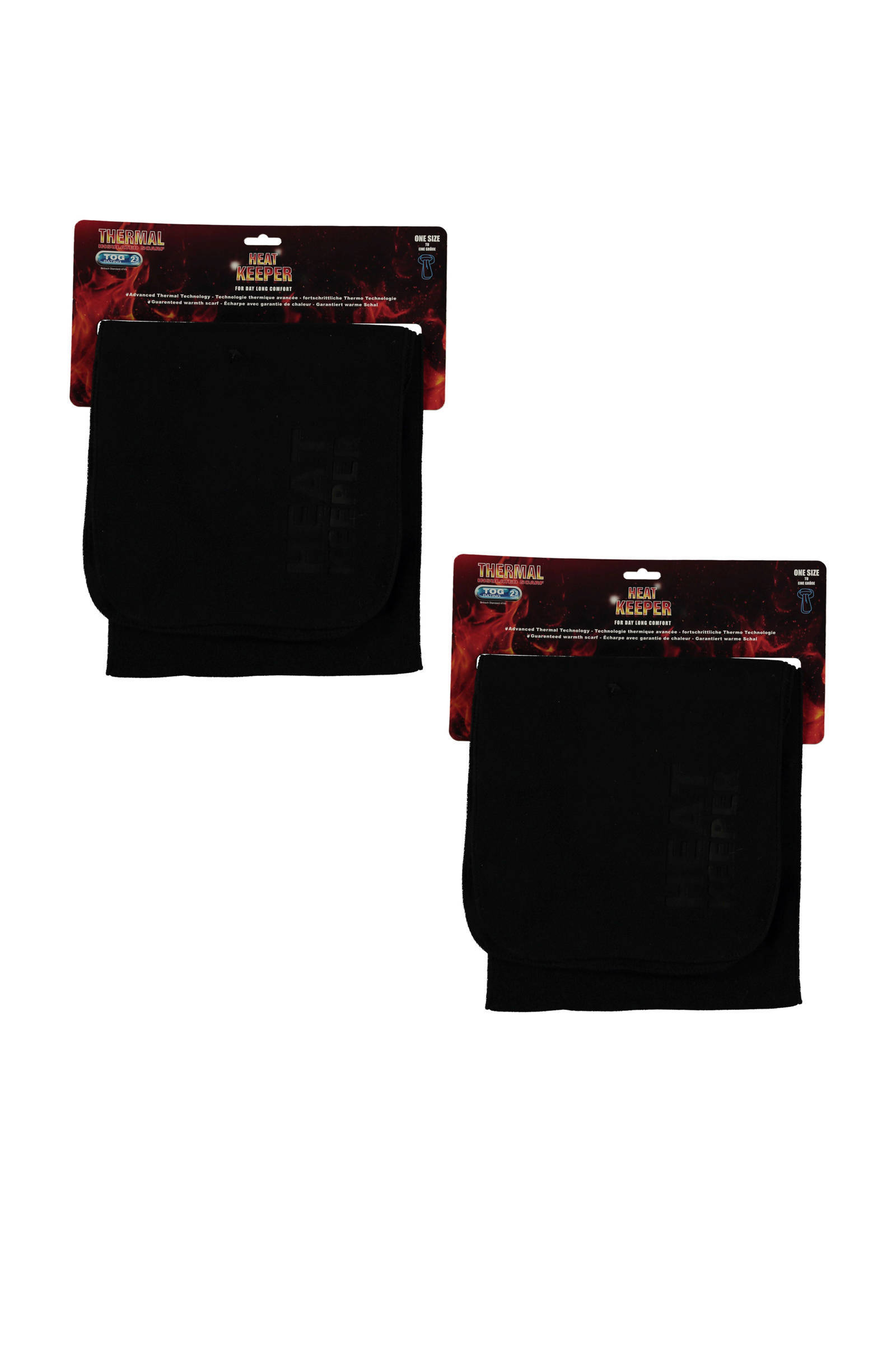 Heatkeeper thermo sjaal - set van 2 zwart