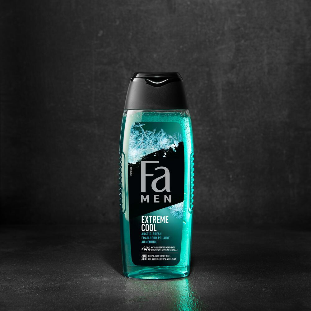6x Fa Men Douchegel en Shampoo Extreme Cool250 ml