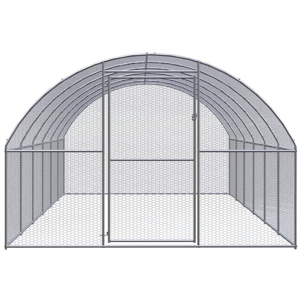 Poulailler d'extérieur 3x6x2 m acier galvanisé