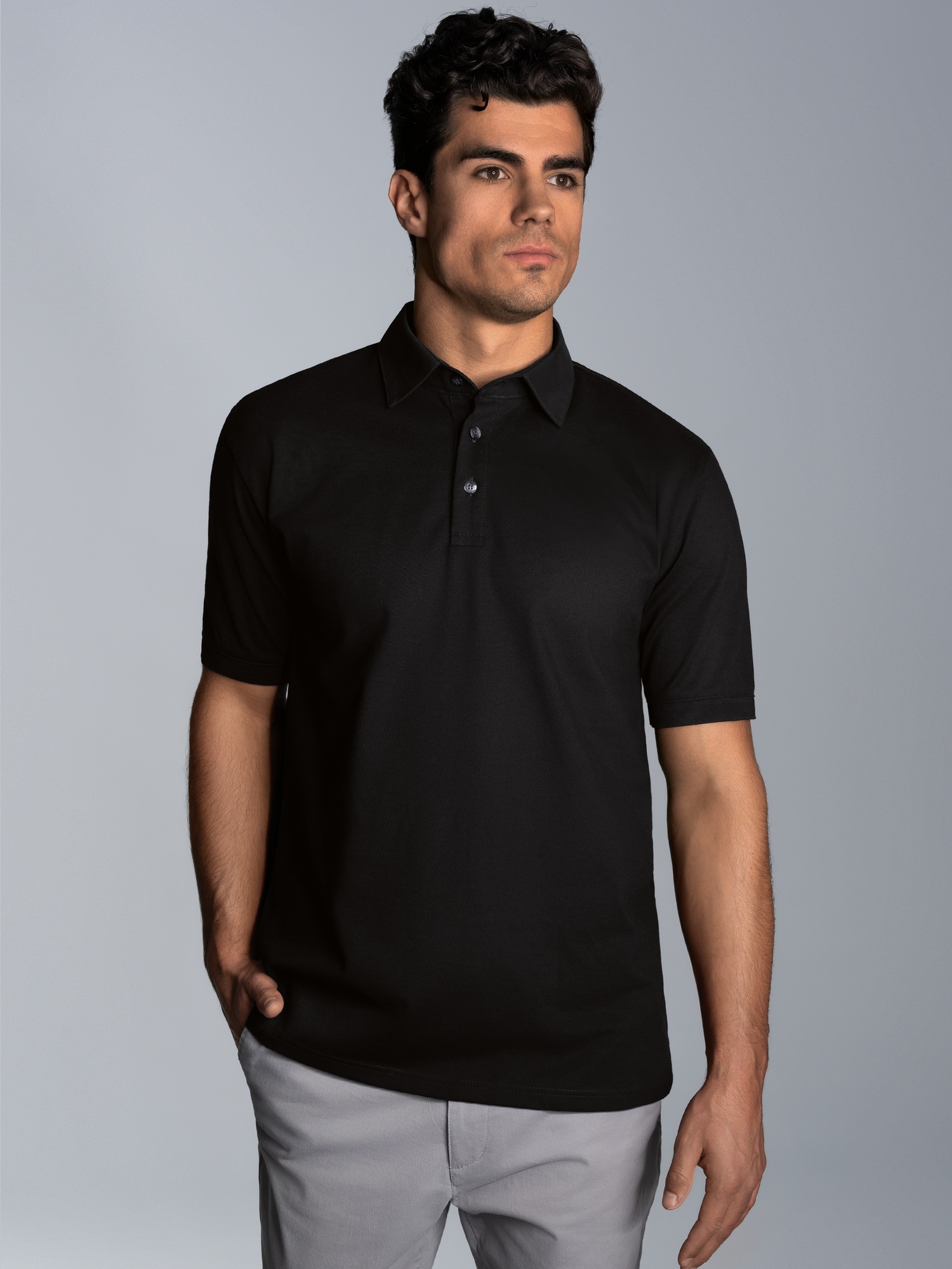 Business-Poloshirt Schwarz