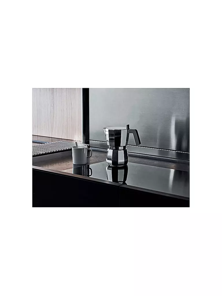 ALESSI Espressomaschine Moka (9 Tassen) silber
