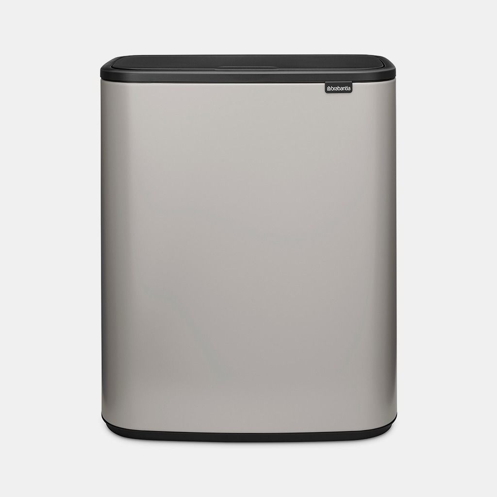 Bo Touch Bin, met 2 binnenemmers, 2 x 30 liter - Soft Grey