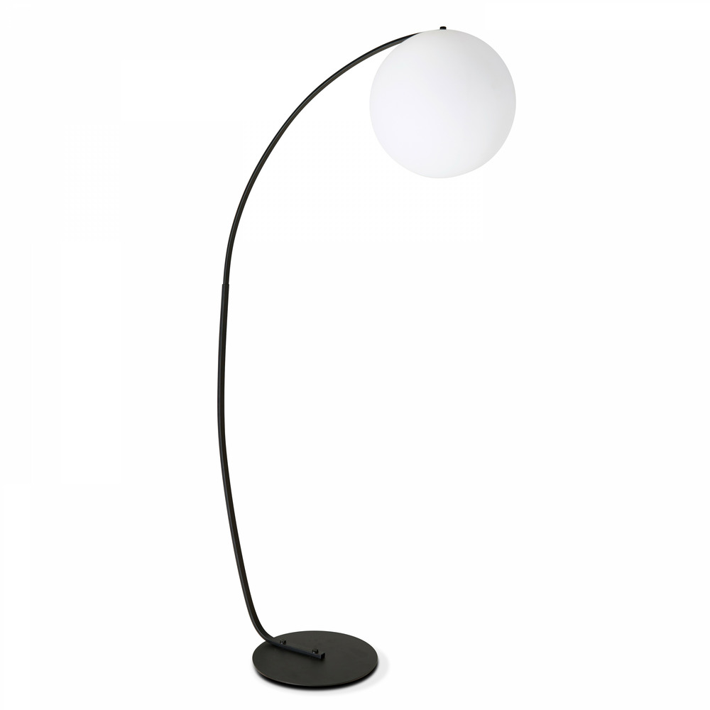 Lampadaire arche ronde en acier gris