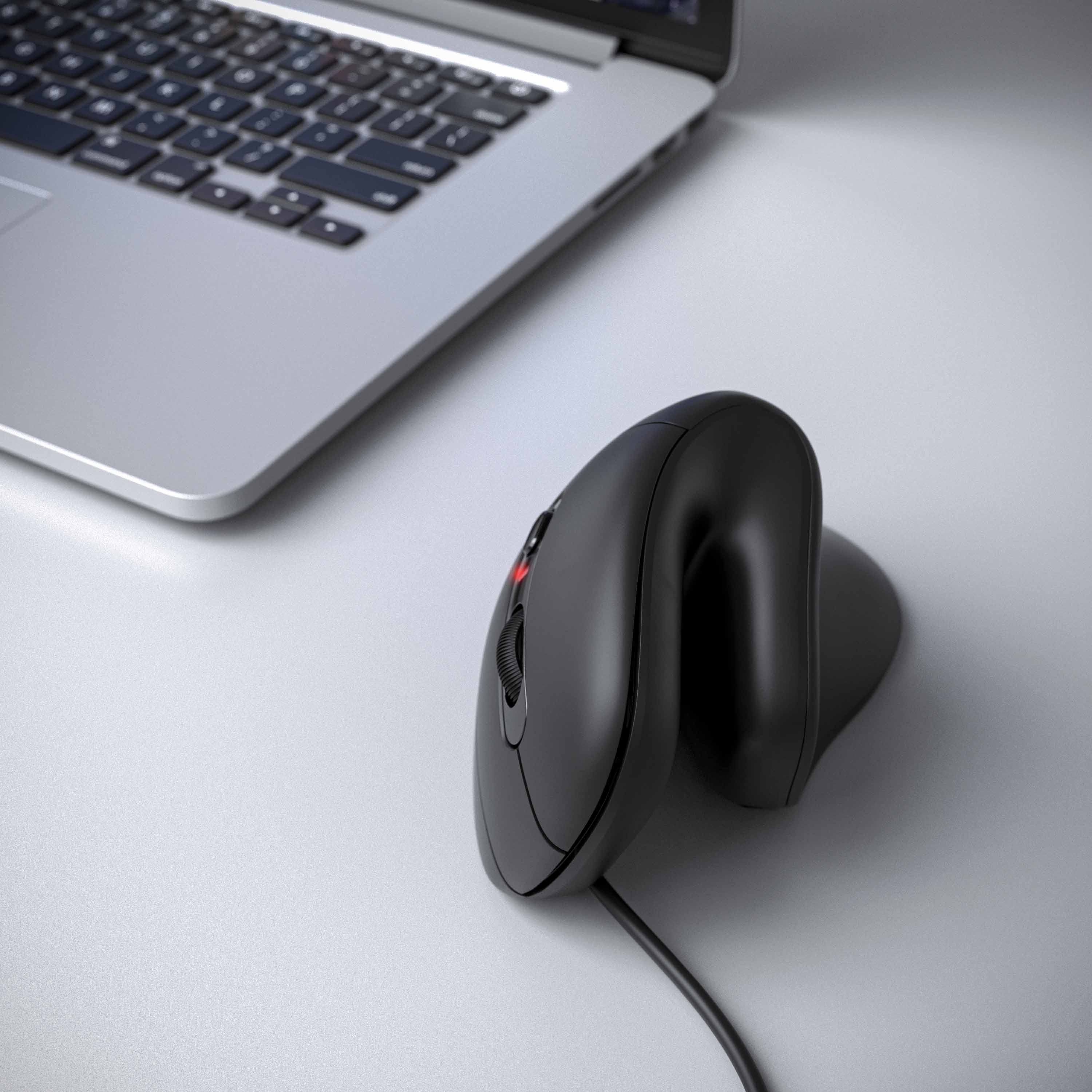 CSL ergonomische Maus, kabelgebunden, 125 dpi, optische Vertikal Mouse - Vertikalmaus - ergonomisch