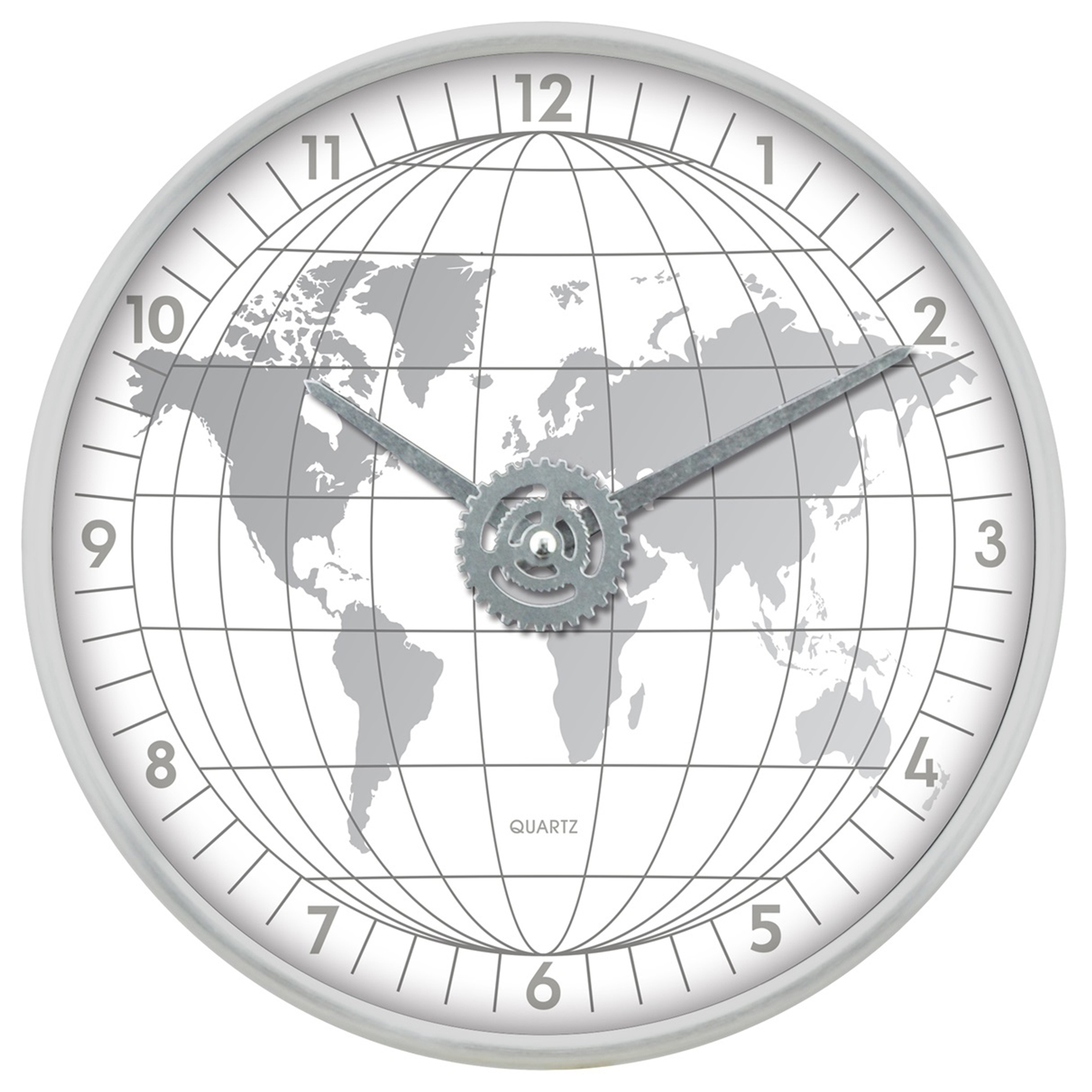 Wanduhr - schwarz oder weiß - silberner Rand - sortiert