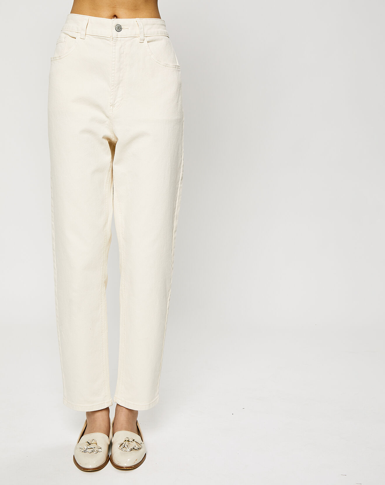 Esprit Jean mom en Coton bio écru