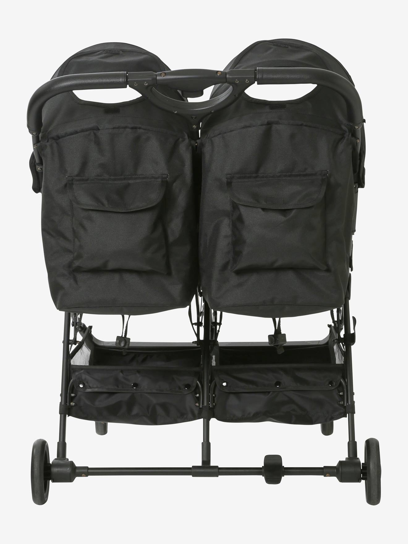 Carrinho de bebê duplo Spica Vertbaudet, preto