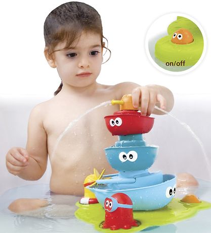 Yookidoo Badespielzeug - 7 Teile - Stack 'n' Spray Fountain