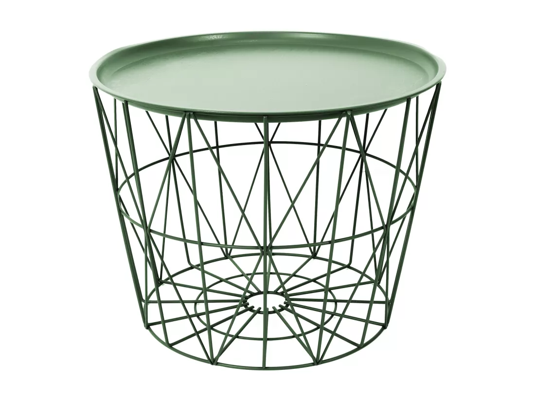 Table Filaire Metal Vert Diametre 50cm