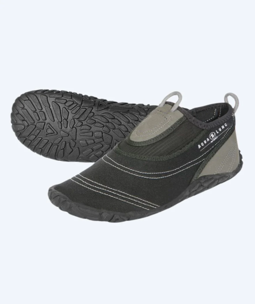Aquasphere neopren badesko til voksne - Beachwalker XP - Sort/sølv