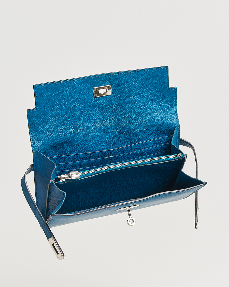 Hermès Pre-Owned Kelly Wallet Epsom Leather Blue