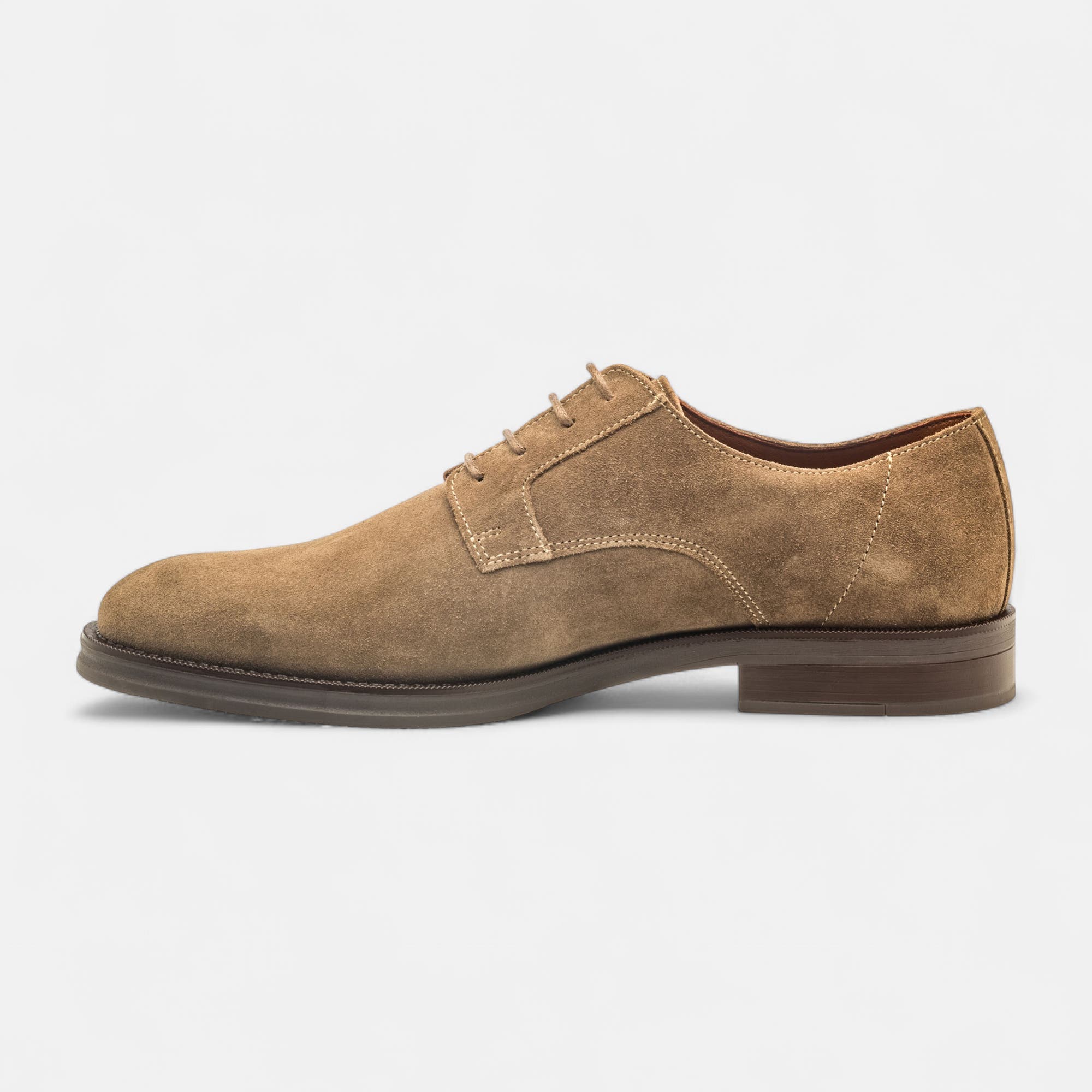 Derbies Homme en cuir taupe