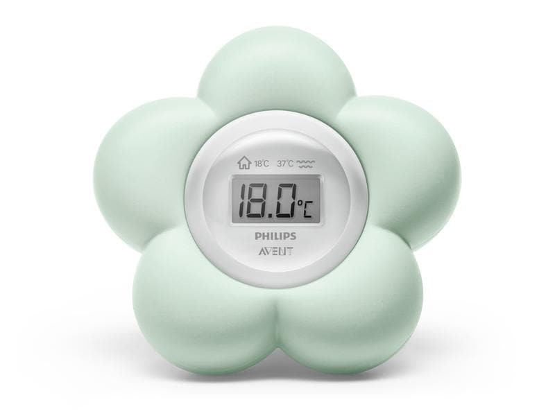 PHILIPS AVENT Badethermometer und Raumthermometer 2 in 1 Tü Philips Avent Digitalthermometer für Schlaf- und Badezimmer