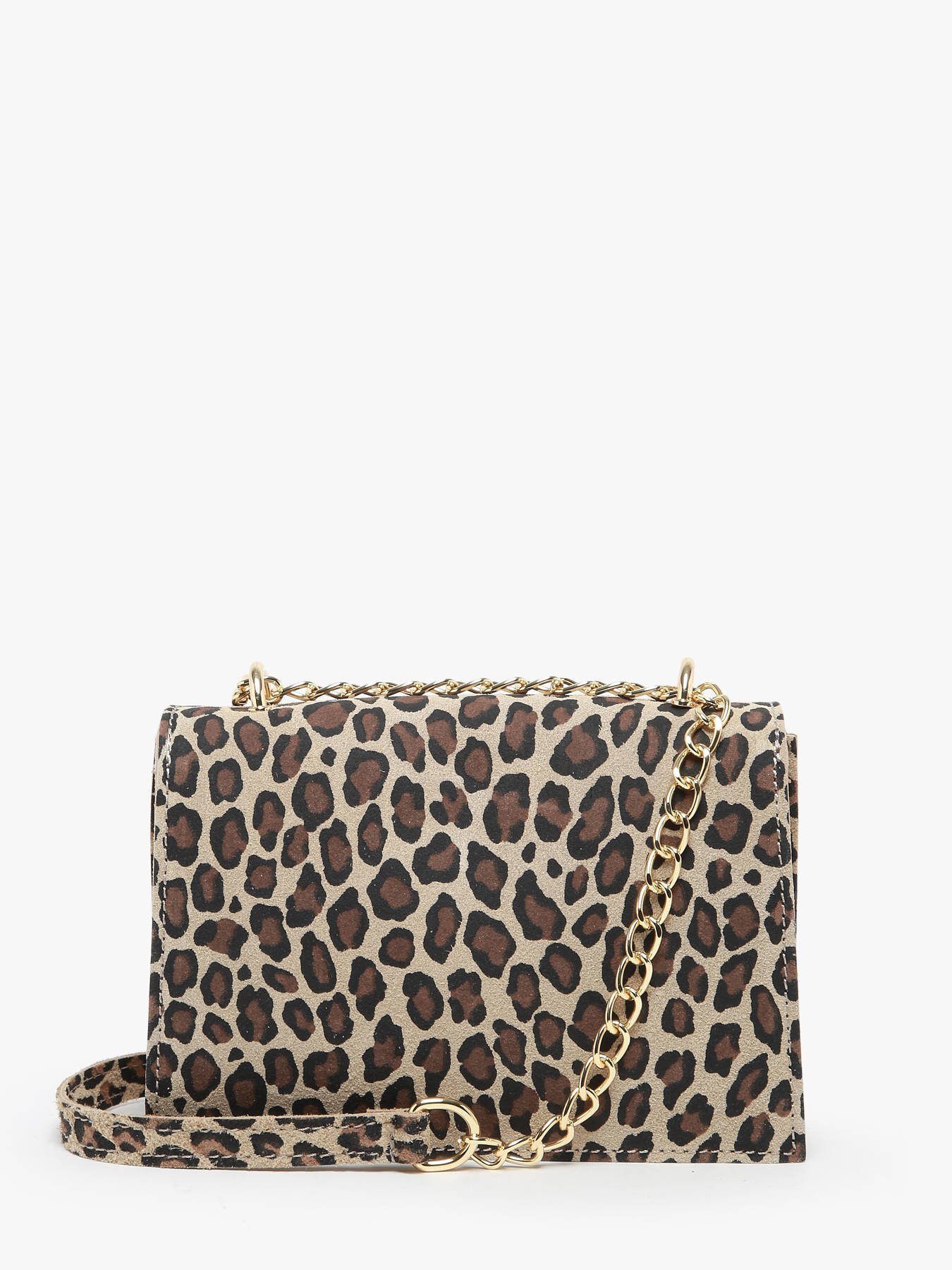 Sac bandoulire Velvet leopardo cuir MILANO