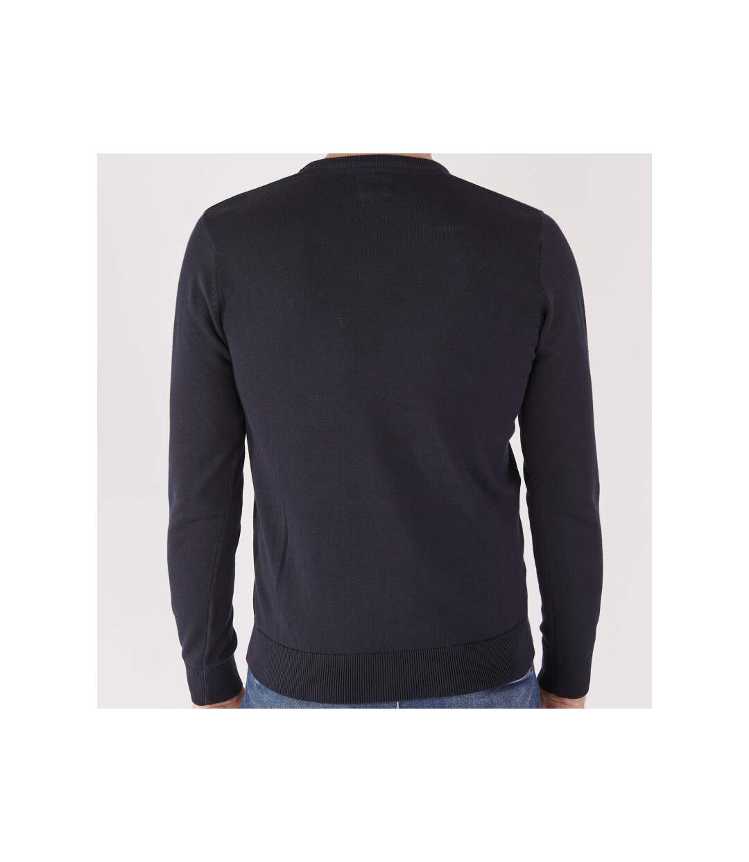 Pull uni jersey col v