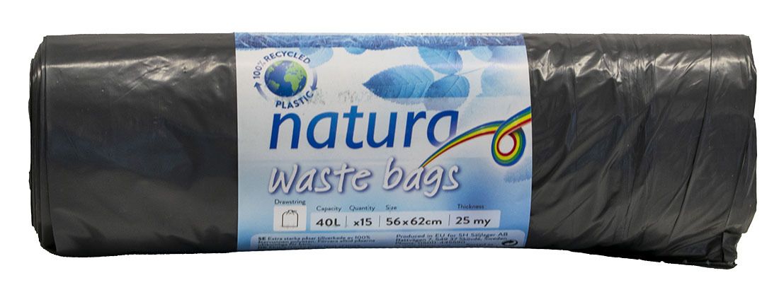 Avfallspose 40l med snor