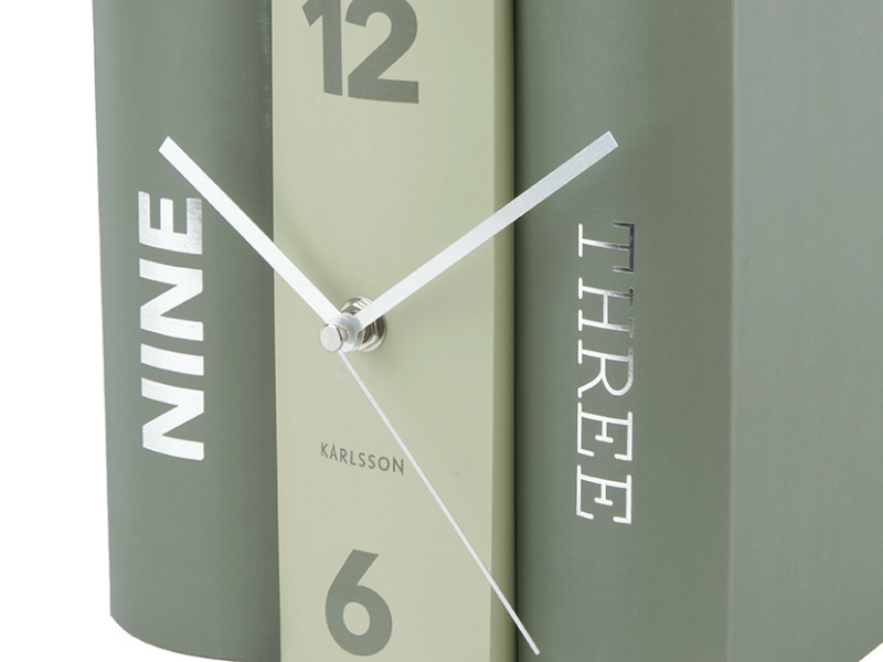Table Clock Book KA5628 Grey