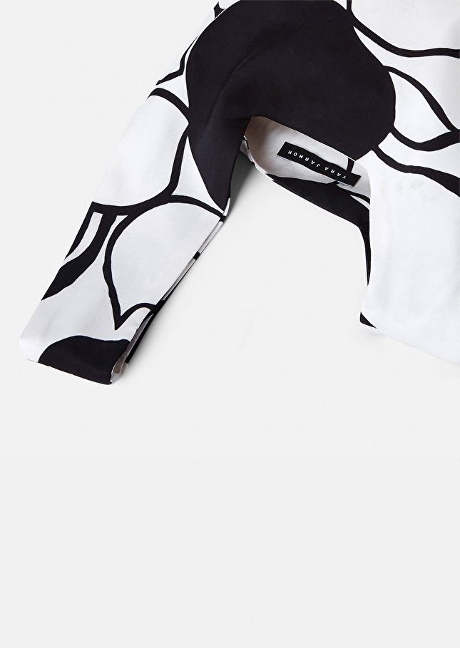 Sac Suzieécru imprimé à fleurs noires