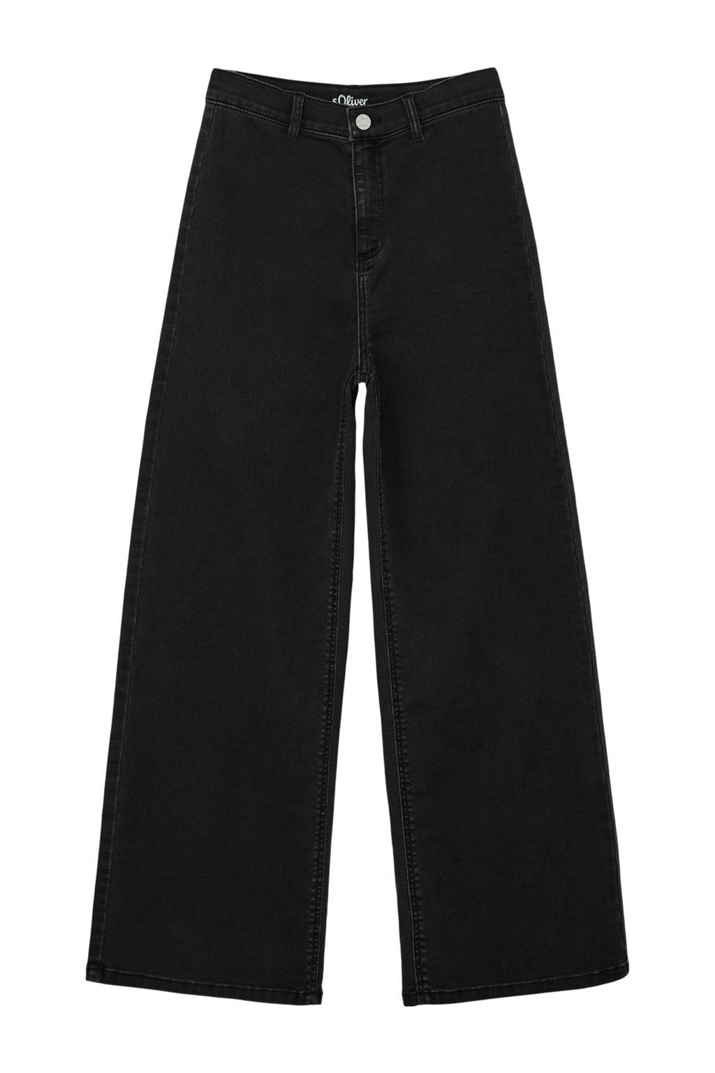 s.Oliver high waist wide leg jeans black denim SLIM