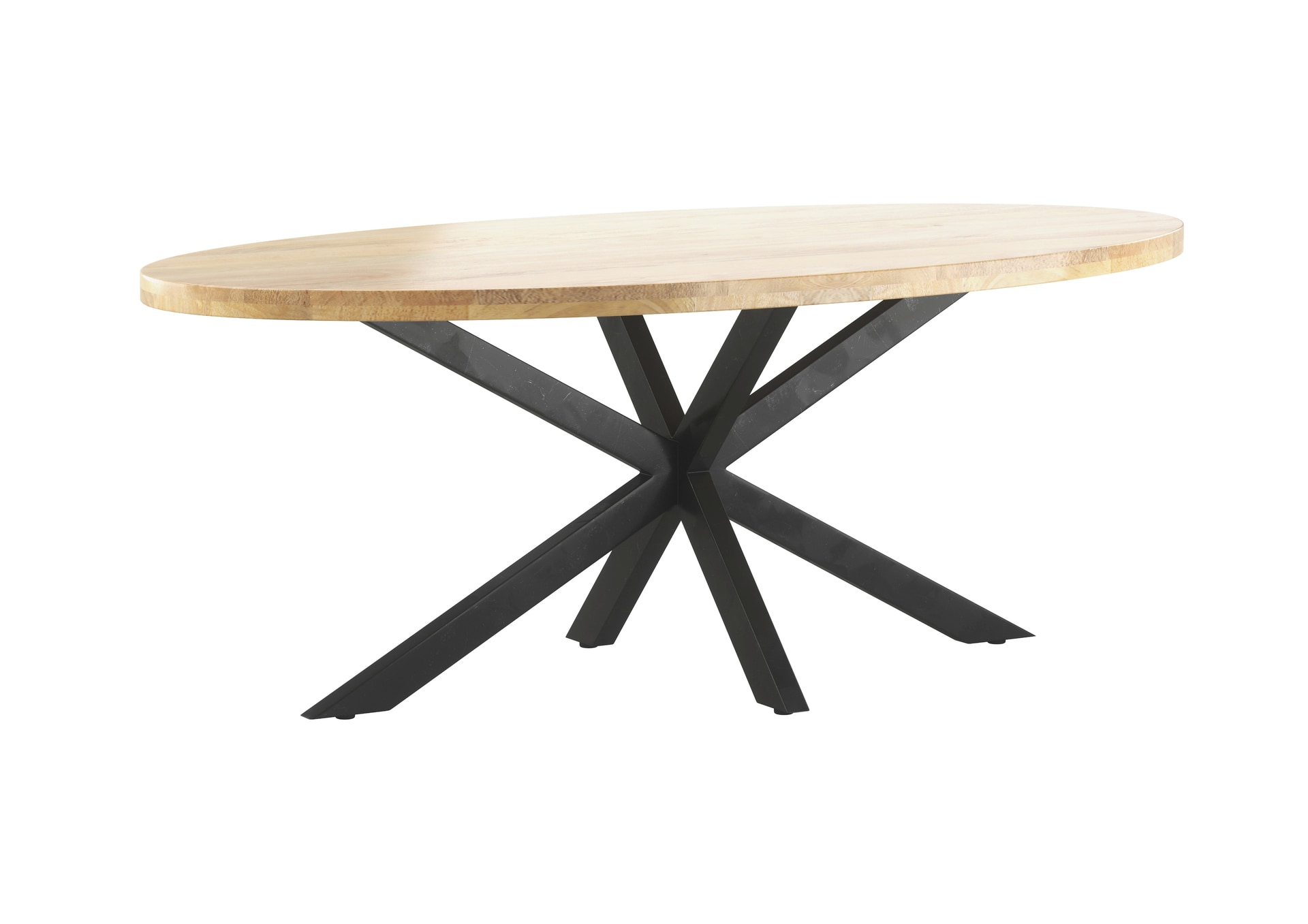 PHILL HILL Esstisch LEWIS 220 x 100 x 77 cm Mango massiv/schwarz