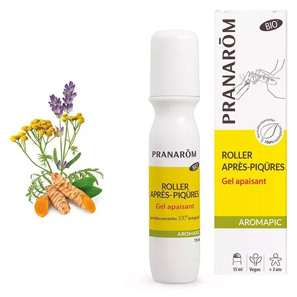 Pranarom Gel Roll-on Aromapic Calmante Orgânico para Tratamento Pós-Picada 15ml