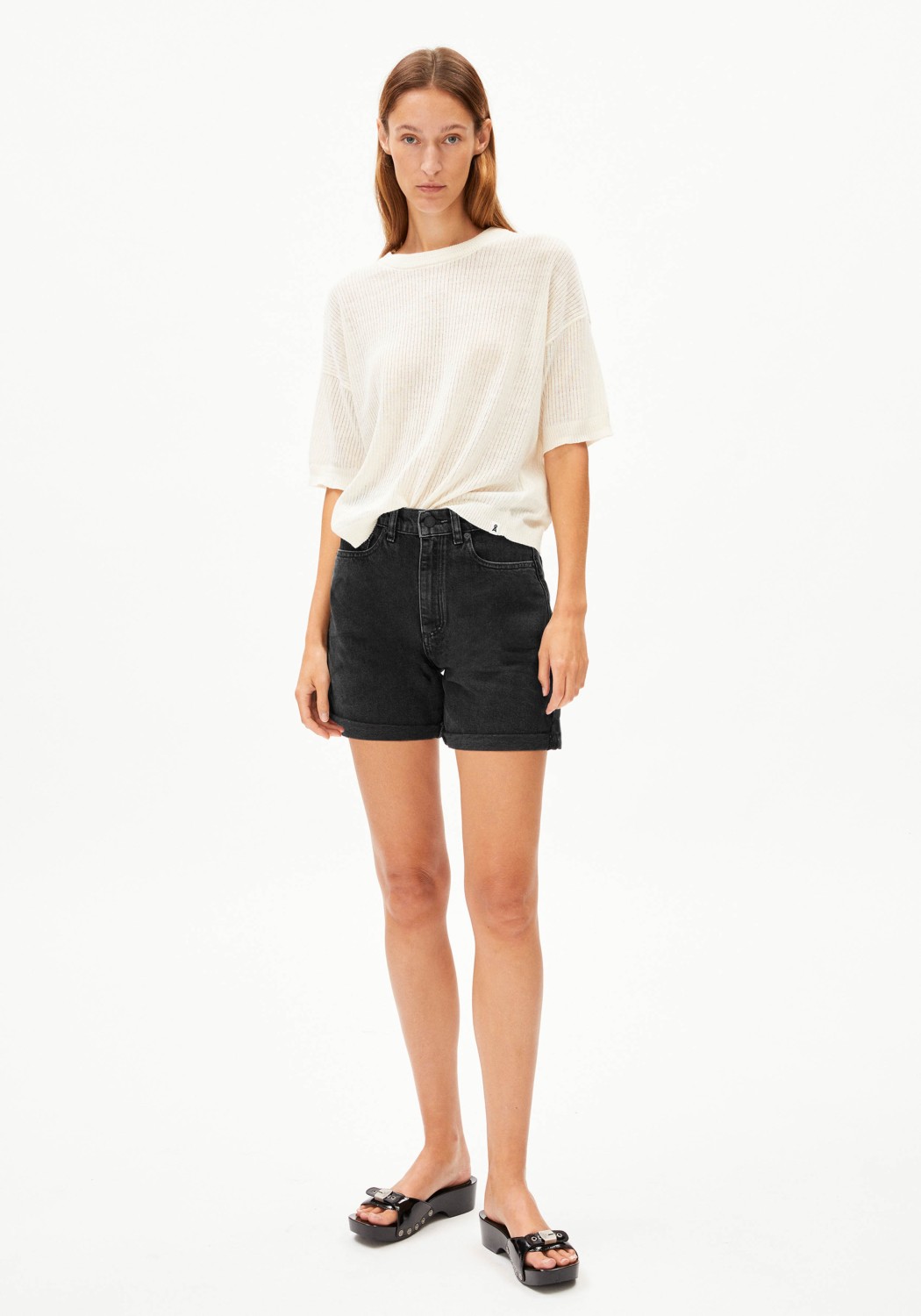 Armedangels Jeans-Shorts Sheaari Ebony Black