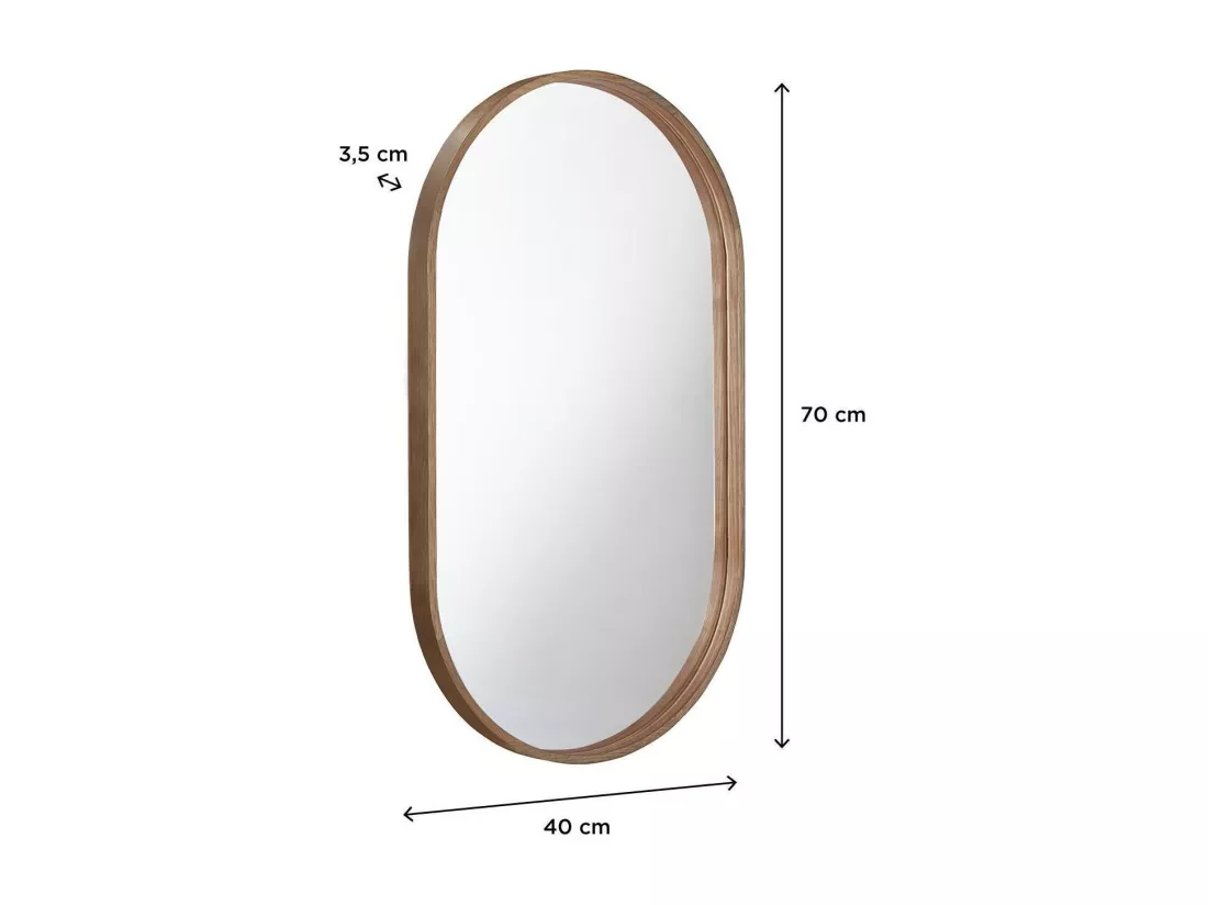 Miroir ovale 40x70 cm PEPPER
